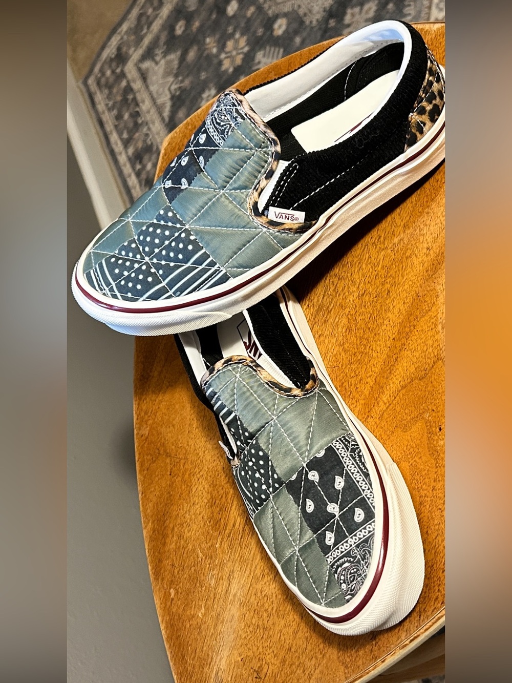 Vans Patchwork Quilted Slip‑On Sneakers – Unisex – Men’s 7.5 / Women’s 9 – NWOT